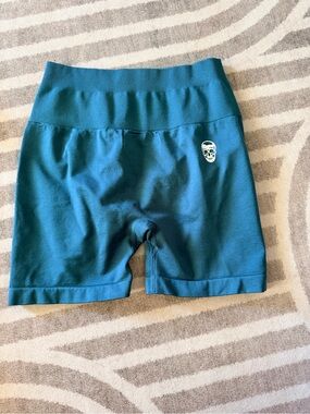 & Other Stories Teal Stretch Bike Shorts